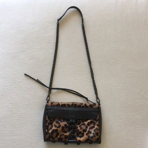Leopard Leather Cross Body Bag
